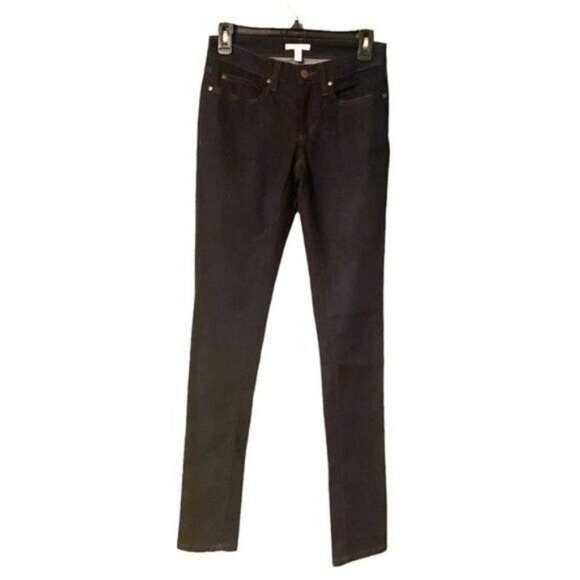 Eileen Fisher Womens Organic Cotton Skinny Jeans Dark Wash Size 0 Mid-Rise - Picture 2 of 7